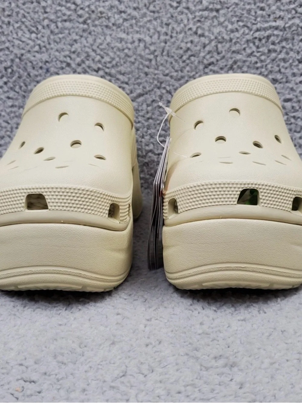 Crocs Siren Clog Womens Size 8 Bone (Beige) 3.5" Heel Slip On 208547-2Y2 - Picture 2 of 6